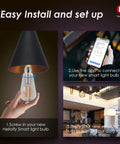 Steps to install Edison ST19 ST64 WiFi LED Smart Bulb Filament Vintage Style with mobile app control.