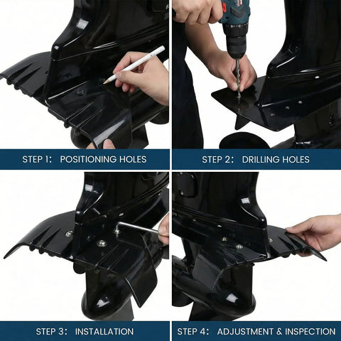 Hydrofoil Stabilizer Whale Tail Kit For Outboard And Stern Drive Motors 5 To 150 HP Classic Black Boost Performance And Stability For Smoother More Controlled Acceleration And A Tighter Balanced Ride