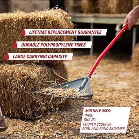 Heavy Duty Garden Rake That Slays Leaves And Debris With Ease Sturdy Tines Do Not Bend Under Pressure Ergonomic Handle Reduces Back Strain