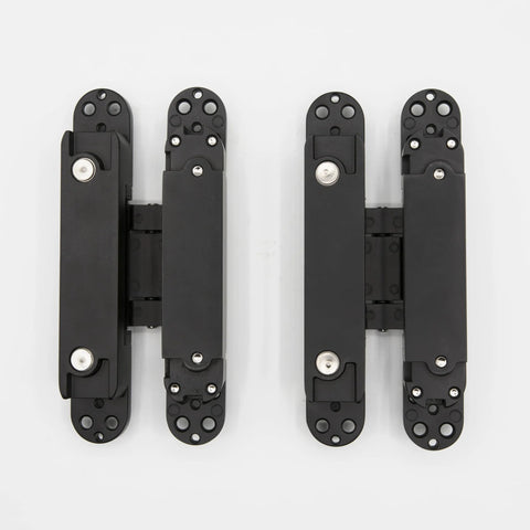 Hidden Door Hinge Set Two Pack Heavy Duty Concealed Hinge Zinc Alloy 180 Degree Swing For Interior Or Exterior Doors