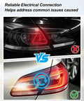 Left Rear Trunk Lid Wiring Harness For Vw Passat Cc 2010 To 2017 Oem Replacement 3C8971182J comparison of tail light connections