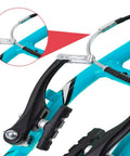 V Brake Noodle Cable Guide Pipe Kit with Rubber Boots on MTB, showing 90 Degree Pipe Installed for Smooth Brake Routing
