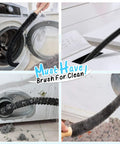 2 Piece Dryer Vent Cleaning Kit With Quiet Vacuum Hose Attachment Lint Brush Vent Cleaner in use for lint removal