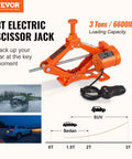 Electric Car Jack 3 Ton 6600 Lbs 12V Scissor Jack With Remote Control And Double Saddles Portable Car Jack for Tire Change