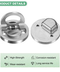 2-Pack Stainless Steel Flush Ring Pull Handles 2.56 x 1.18 Inch Recessed Door Pulls With Screws, corrosion-resistant and high-strength