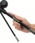Effortless High Pressure Mountain Bike Shock Pump for Fork and Rear Suspension with 300 PSI in hand, 360 Swivel Hose