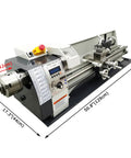 Lgxenzhuo Rc-210e Precision Metal Lathe With Dual Dual Chucks And Taper Mt5 Mt2, 8x32 inch benchtop with controls.
