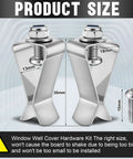 Window Well Cover Clips Outside Hardware Kit With Screws For Basement Egress Windows, Heavy Duty Exterior Clip Set Includes Cap Nuts And Washers, Easy Install To Secure Window Wells, size diagram 35mm, 18mm, 13mm, 15mm