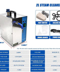 Pro Jewelry Steam Cleaner With 4 Kg Steam Pressure Foot Pedal Control Auto Water Supply Nozzle Hose Stainless Steel