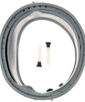 Washer Door Bellows Seal Replacement For Frigidaire Front Load Washers Direct Fit 134515300 AP3869103 shown rolled with parts