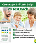 Family using pH Test Strips For Urine And Saliva, 20 count, easy to use litmus paper strips for home health monitoring.