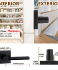 Single Sided Dummy Door Handle For Closet Or Pantry No Turning Matte Black Reversible Interior Push Pull Lever HD1601-DB-Dummy-4P on 63mm plate