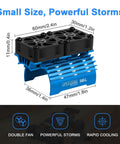 Dual 30mm RC Car Cooling Fans With Metal Heatsink, Up To 28000 RPM, Big Heat Dissipation For 3650 3660 540 550 Motors