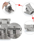 Heavy Duty Folding Brackets For Table Legs And Wall Shelves With Self Locking Hinges Rating Up To 330 Pounds Each showing hinge mechanism.
