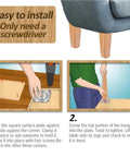 Brushed Gold Leveling Feet Set Of Four For Solid Wood Furniture Adjustable installation instructions with screwdriver