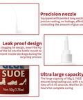 Image showing features of 50G Shoe Glue All Purpose Waterproof Repair Adhesive For Sneakers Boots Heels Sandals And More Instant Strong Bond On Leather Rubber Vinyl Canvas And Sole Repairs For DIY Enthusiasts with precision nozzle, leak proof design, and ultra large capacity.