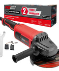 Beefy Heavy Duty 9 Inch Angle Grinder With 17.2 Amp Motor Delivers 6300 RPM For Metal And Concrete Cutting with accessories