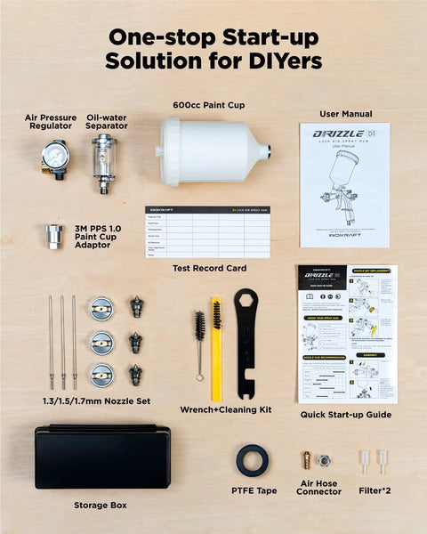 Game Changing Lvlp Air Spray Paint Gun Kit Built For Crisp Auto Touch Ups And Weekend Workshops Featuring simple accessories including a 600cc paint cup.