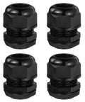 4 Pack M32 Cable Gland Waterproof Nylon Joint For Cable Fixing Wiring Repair Gland Replacement With Four Wire Holes DIY Friendly
