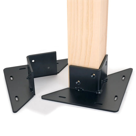 Heavy Duty Table Leg Brackets For One Leg 2.5 Inch Square Fit Powder Coated Black Steel Table Base Connectors For Custom Wood Slabs Workbench Furniture Killer Quality Gear