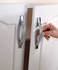 Modern Cabinet Knobs And Pulls Set With Screws All Metal Drawer Handles For Cabinets And Furniture Silver Finish Durable Zinc Alloy