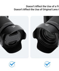 58mm Tulip Flower Lens Hood For Canon DSLRs And EF-S 18-55mm Kit Lenses Reversible Design Reduces Lens Flare Supports 58mm Filters And Caps