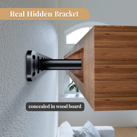 Heavy Duty Floating Shelf Brackets Set Features Hella Strong Hidden Wall Mount Hardware With Easy Peasy Drill Jig And All The Right Tools For A No Sweat Wood Board Install
