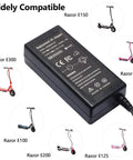 24V Razor Scooter Battery Charger with DC 24V 1.5A output for E100, E200, E125, E150, E175, E300 scooters