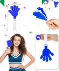Cheerleader holding 48 Pcs Hand Clappers Bulk 7.5 X 3.5 Inch Plastic Noise Makers Party Favors For Cheering