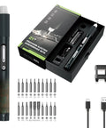 Cordless Electric Screwdriver Kit With LED Light And USB Rechargeable Power, Upgraded 3 Gear Adjustable Torque, Magnetic Precision Bits Set