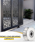 Tough V Groove Pulley Wheel Built For Dead Quick Fit On Linear Rails With Zero Drag Turn Across Heavy Conveyor Tracks Made From Solid 201 Stainless Steel For Killer Rust Shielding Durability Measuring Ten Mm Bore By Sixty Eight Mm Thickness near decorative gate.