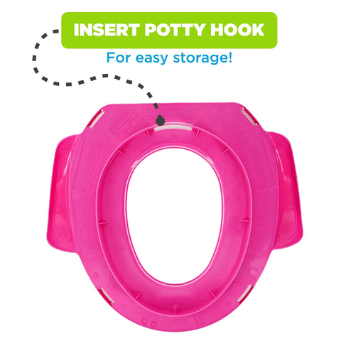Super Chill Toddler Potty Seat With Plush Cushion And Sure Grip Handles For Smooth Baby Potty Training And No Sweat Wash Down Routine That Fits Snugly On Most Household Bowls Without Any Hassle