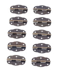 100 Pack Bronze Finish Mini Box Hinges For Wooden Jewelry Boxes, Doll Houses, And Small Cabinets, decorative iron sheet hinges shown