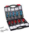 All In One Helicoil Thread Repair Kit With 338-Piece SAE HSS Drill Inserts Taps And Tools in open case with tools visible
