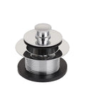 Heavy Duty Tub Drain Kit With Slick Push Pull Bathtub Strainer And Durable Zinc Alloy Body Plus Classic Chrome Finish top view