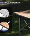 Foldable Aluminum Camping Table With Carry Bag Ultralight Roll Up Design Adjustable Height Indoor Outdoor Use Sturdy Easy Set Up
