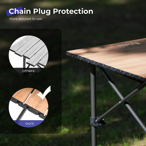 Foldable Aluminum Camping Table With Carry Bag Ultralight Roll Up Design Adjustable Height Indoor Outdoor Use Sturdy Easy Set Up