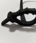 Quick zip tie mounts for J1772 EV charger cover, durable black rubber design, enhances protection against dirt and moisture.