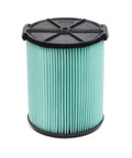 HEPA Media Replacement Vacuum Filter For 5 To 20 Gallon Wet Dry Shop Vacuums Easy Install Traps Allergens Like Pollen Pet Dander Mold Spores And Dryer Lint Compatible With Most 1988 And Newer Models shown standing vertically