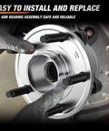 Front Or Rear Wheel Bearing And Hub Assembly For Ford Explorer 2011-2018 And Police Interceptor Utility 2013-2018, 5-Lug, 4-Hole Flange, Pre-Greased shown being installed