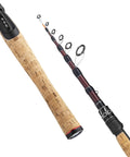 Go To Telescopic Fishing Rod For Spinning And Casting 6 Foot Travel Rod With 24T Carbon Blanks And Solid Carbon Tip Cork Handle