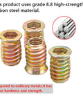 Built To Last Durable Threaded Insert Nuts For Wood With Hex Drive M5x10mm Set Of 20, Zinc Plated Carbon Steel Wood Fasteners