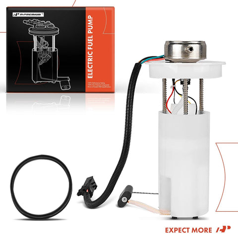 Electric Fuel Pump Module Assembly With Sending Unit For Jeep TJ Wrangler 1997 1998 1999 2000 2001 2002 2.5L 4.0L Gas With 19 Gallon Tank Replacement 4897755AB displayed with components and packaging