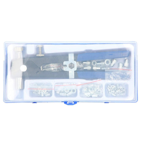 Threaded Nut Rivet Gun For Sheet Metal Aluminum Alloy Flat Head Rivet Nut Set With M3 M4 M5 M6 M8 Sizes in storage case