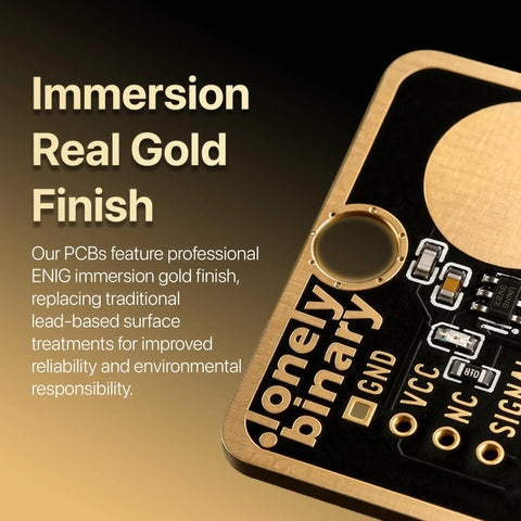 Gold Edition 46 Piece Sensor Module Kit Lead Free With Tutorial showing immersion real gold finish PCB corner