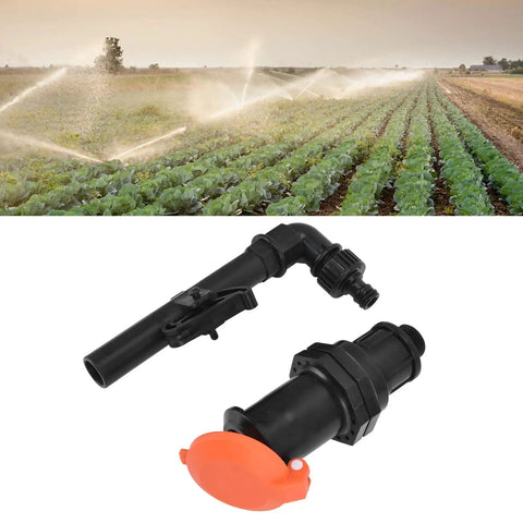 Heavy Duty Hose Water Intake Connector That Slams Shut To Stop Leaks Fast For Your Irrigation System, Lawn Sprinklers, And Greenhouse Gardens In Style. black ABS G3/4 hose valve for farm irrigation