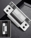 Hidden Door Hinge 4 Inch Two Pack 304 Stainless Steel Heavy Duty Beefy Invisible Hinge For Doors displayed on dark surface.