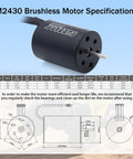 Waterproof RC Brushless Motor And ESC Combo 2430 7200KV with M2430 specifications and diagrams for RC cars trucks buggies