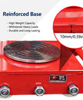 Close-up of reinforced base on Heavy Duty Machinery Moving Dolly With Steel Wheels For Industrial Equipment, showing 10mm steel frame.