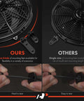 Rock Solid 10 Inch Universal Electric Cooling Fan Assembly With Thermostat Relay And Mount Kit Direct Drop Fit 12 Volt Pull Type Radiator Fan for Beat The Heat with flexible mounting options.